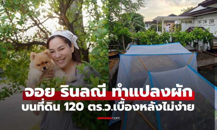 เปิดบ้าน จอย รินลณี บนที่ดิน 120 ตารางวา ลงมือทำแปลงผักเอง เจอเบื้องหลังสุดหินกว่าจะได้กิน