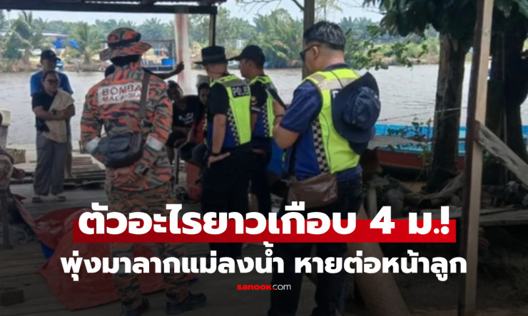 ลูกสาวช็อกต่อหน้า! จระเข้ยาวเกือบ 4 เมตรพุ่งลากแม่วัย 78 จากเรือ หายลงน้ำต่อหน้าต่อตา