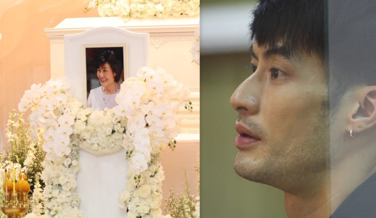 บรรยากาศงานสวดอภิธรรมแม่งามทิพย์ คุณแม่ของบอย ปกรณ์