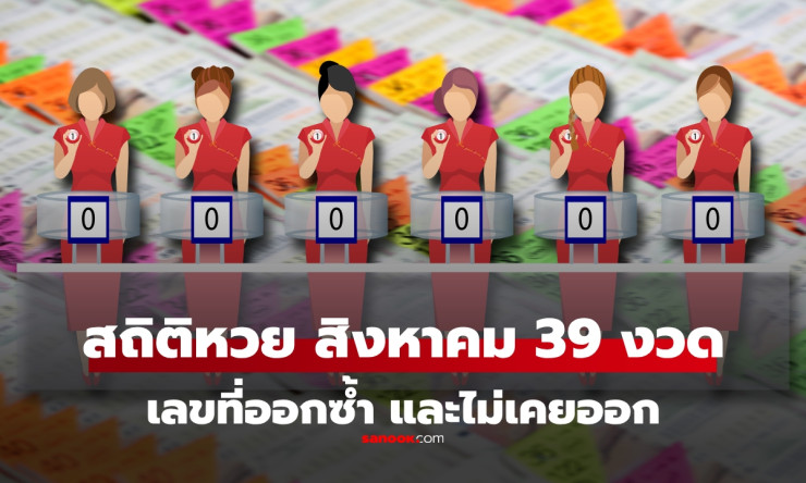 สถิติหวยเดือนสิงหาคม เลขท้าย 2 ตัว 3 ตัว เลขหน้า 3 ตัว เลขออกซ้ำ และเลขที่ไม่เคยออกล่าสุด