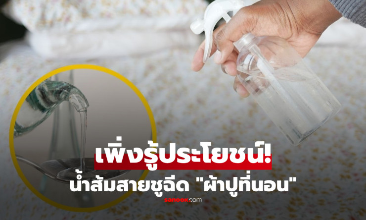 รู้ก่อนทำตาม! วิธีฉีดน้ำส้มสายชูบนเตียง ลดกลิ่นเหงื่อแบบประหยัด พร้อมทริกซักผ้าลดไรฝุ่น
