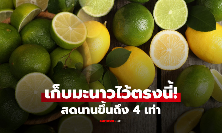 เคล็ดลับเก็บมะนาวในครัว ให้สดนานขึ้น 4 เท่า ง่าย ๆ ทำได้เองที่บ้าน
